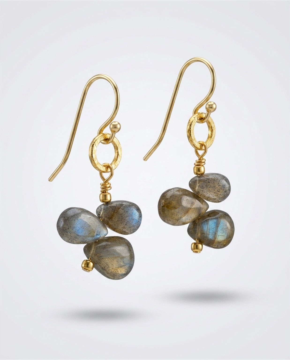 Labradorite Flower Drop Earrings