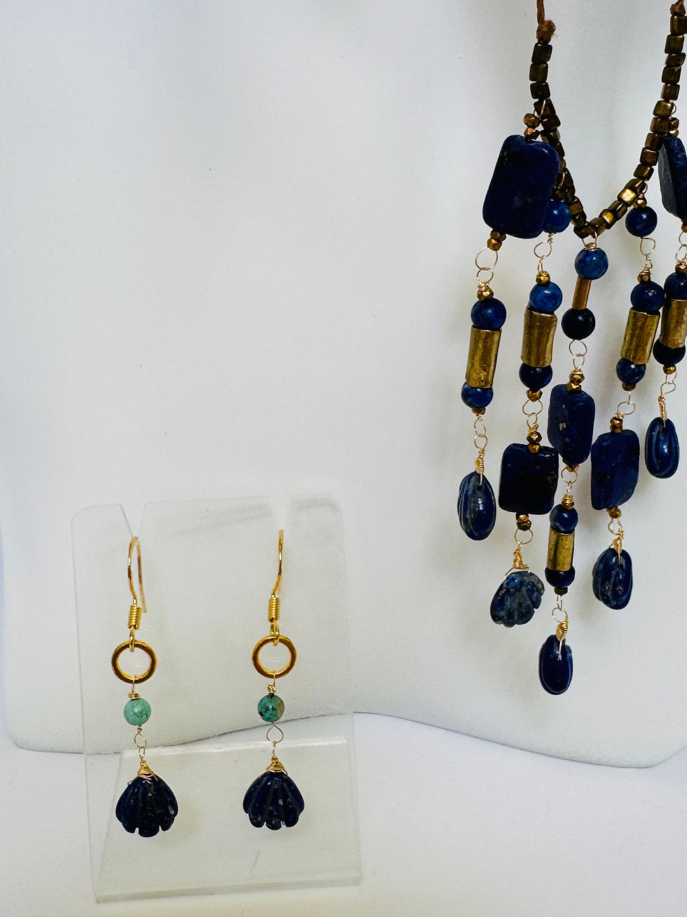 Thumbnail: Black Onyx Gemstone Drop Earrings