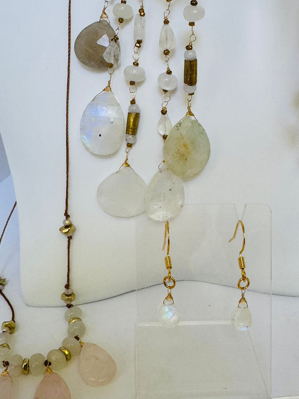 Thumbnail: Opalite Gemstone Drop Earrings