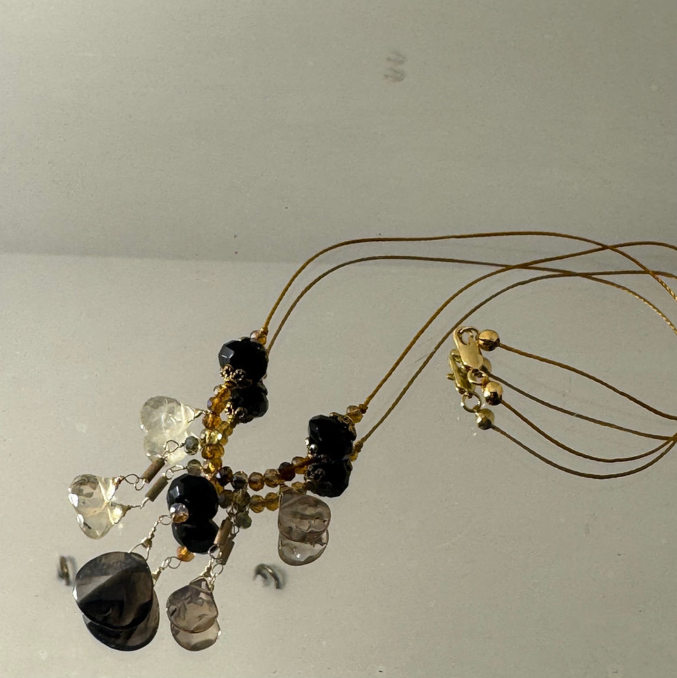 Thumbnail: Smoky Quartz & Citrine Cascade Necklace