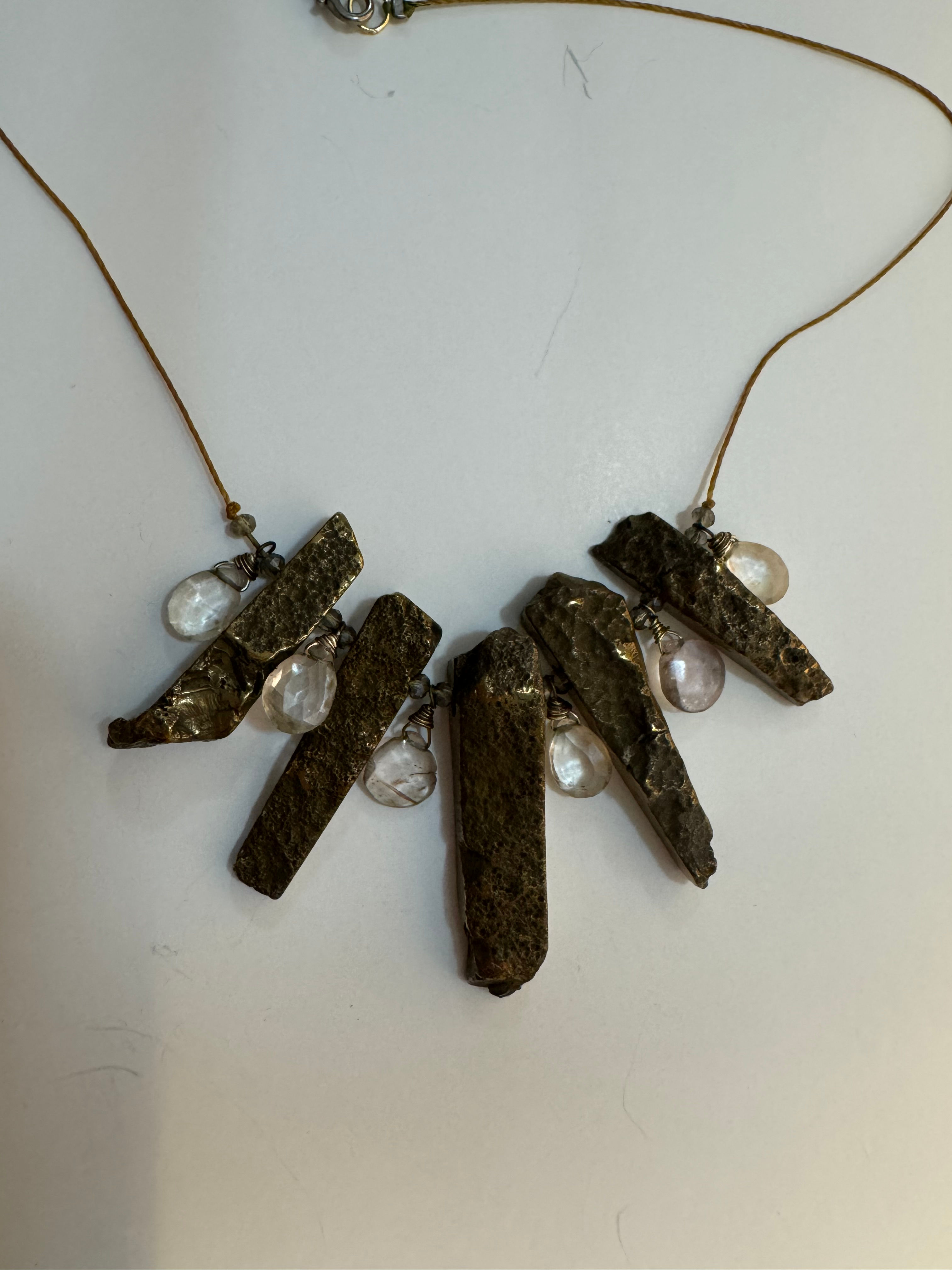 Agate and Crystal Quartz Statement Piece