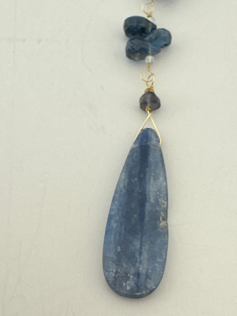 Thumbnail: Kyanite Single Drop Pendant Necklace
