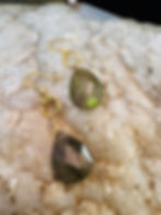 Thumbnail: Labradorite Gemstone Drop Earrings - LG