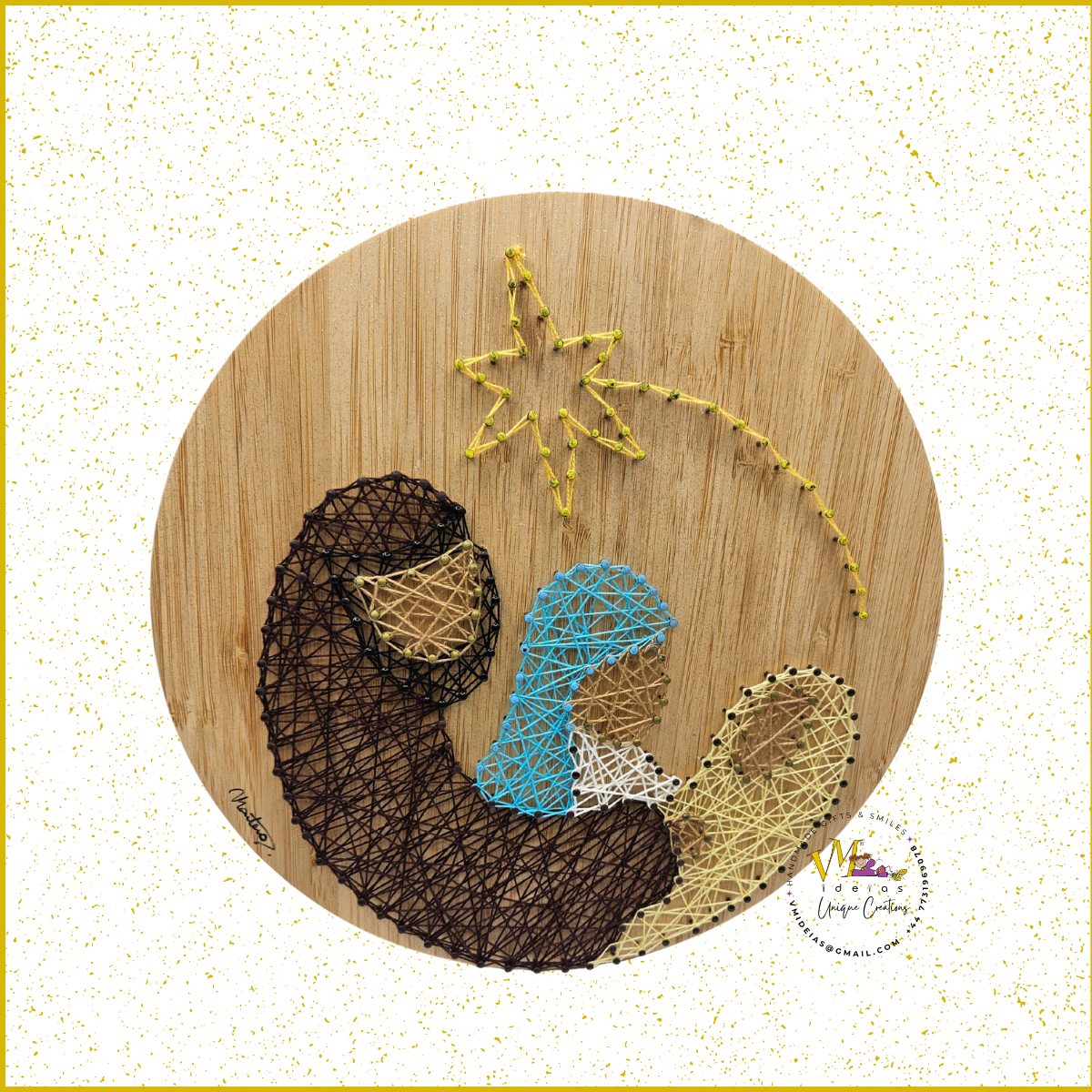 Nativity String Art | Holy Family Wall Decor