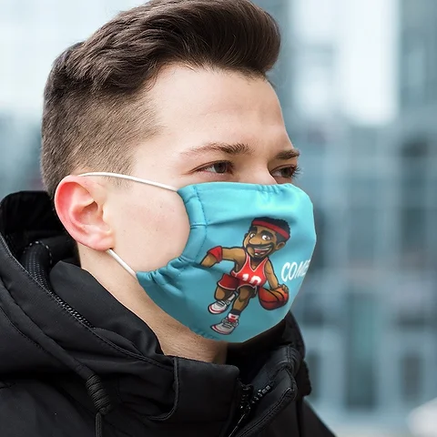 Custom Printed Face Masks 230g Elastic Polyester Qty Of 20