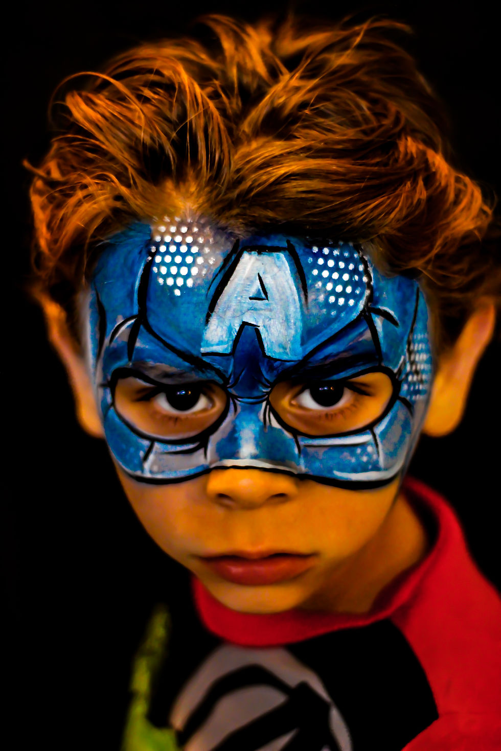 Captain America Face Paint Mask