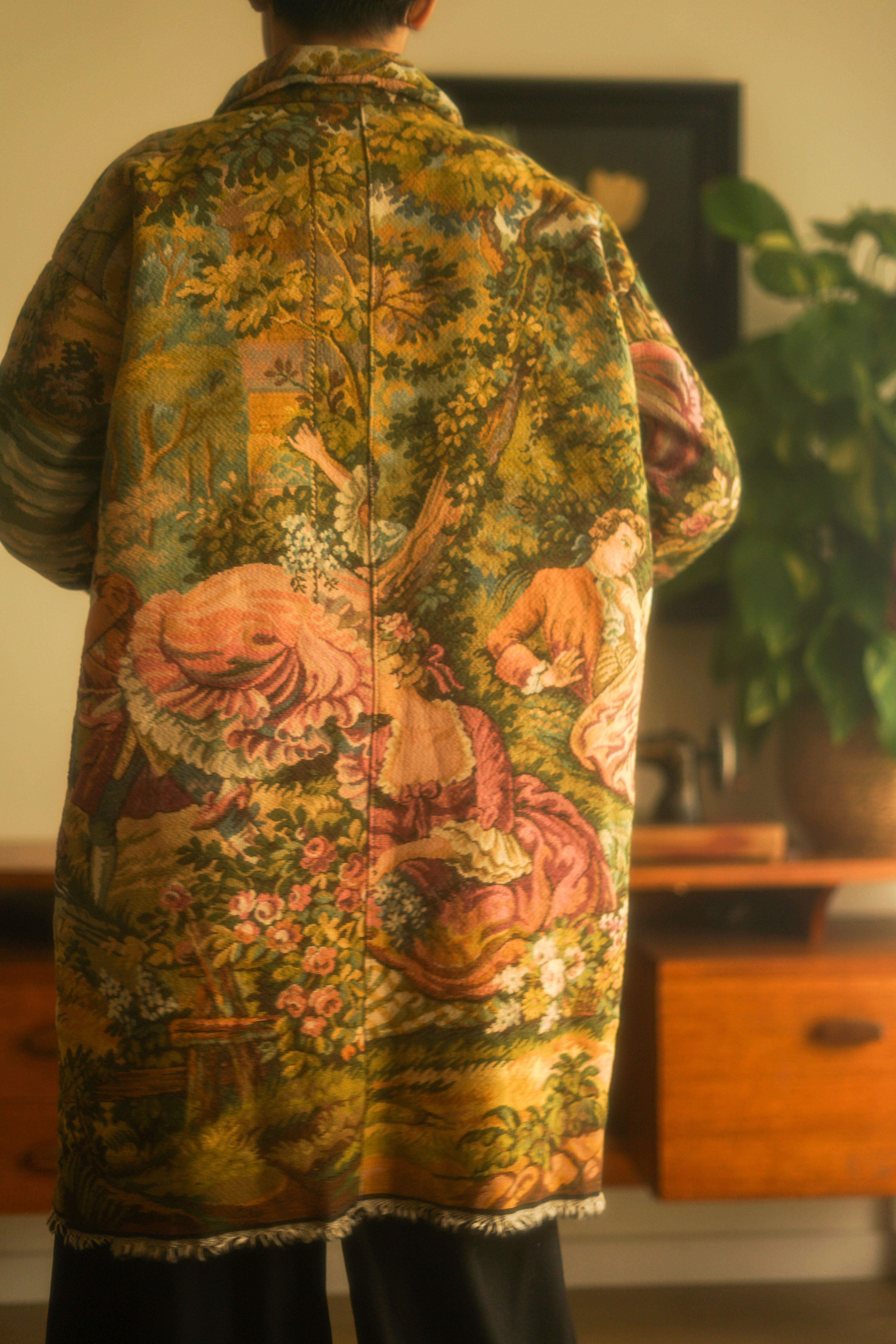 Pastoral tapestry coat