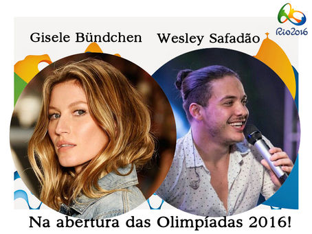 Gisele Bündchen e Wesley Safadão na abertura das Olimpíadas 2016!