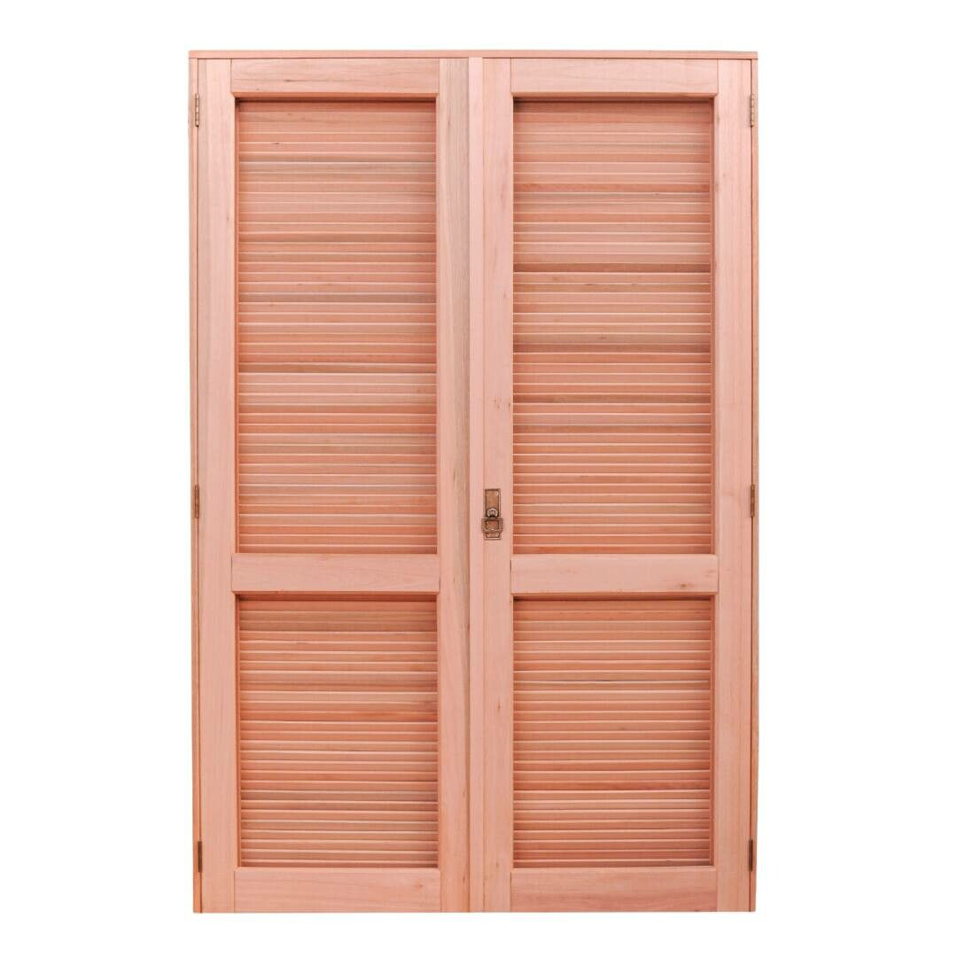 Porta Balcão 2 Venezianas de Abrir / 2 Caixilhos de Abrir Liso