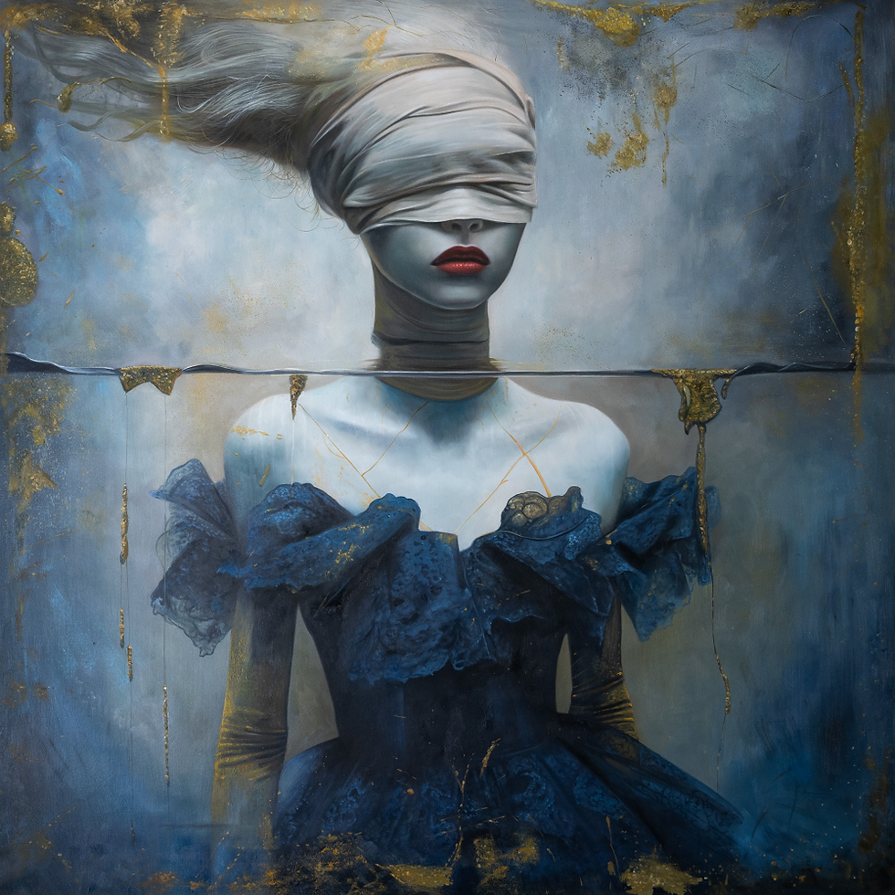"Healing Waters" 150 x 150 cm, 60 x 60 in