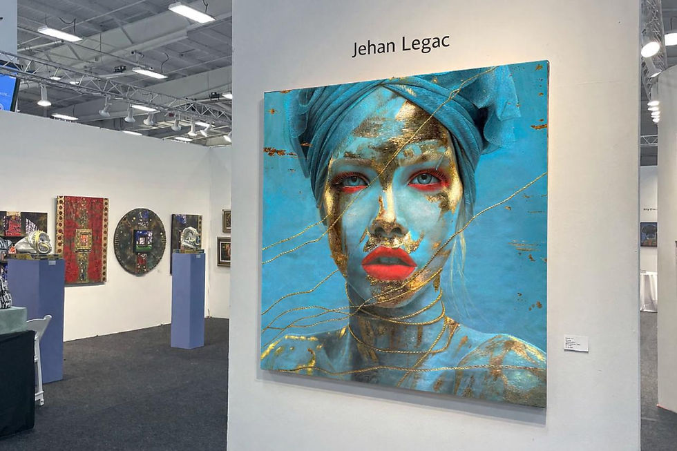 Blue Ether and Gold à l'ArtExpo New York