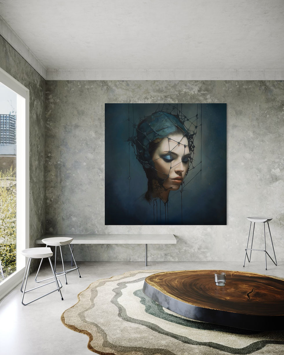 "Synapses" 116 x 116 cm, 46 x46 in.