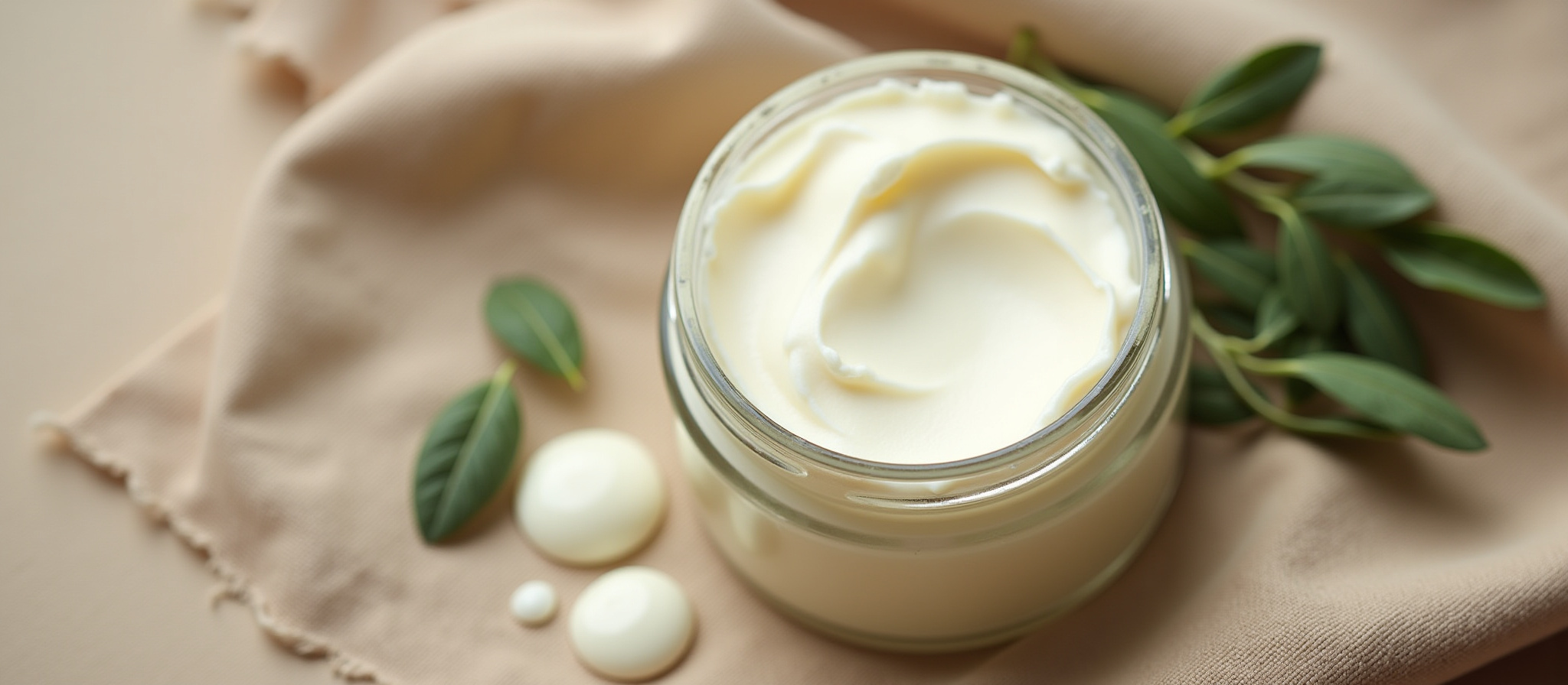 Whipped tallow in glass jar