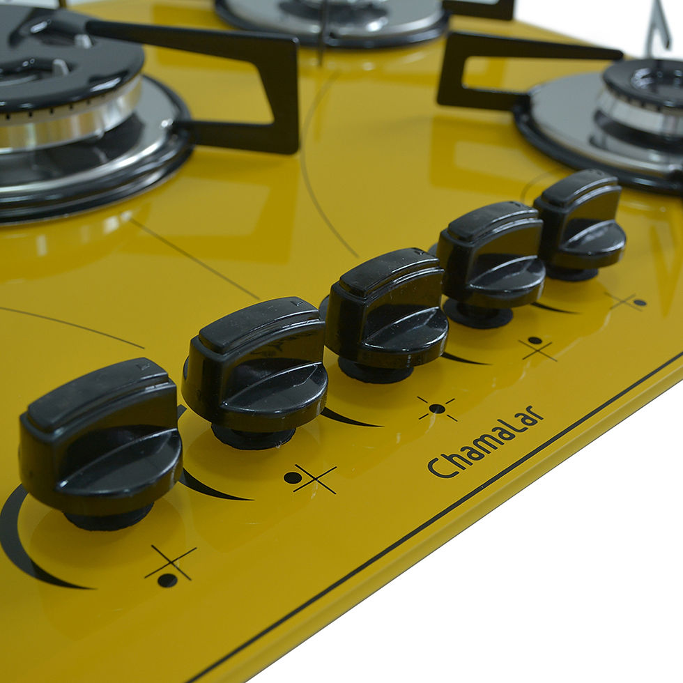 Miniatura: Fogão Cooktop PREMIUM 5 Bocas Tripla Chama - Amarelo