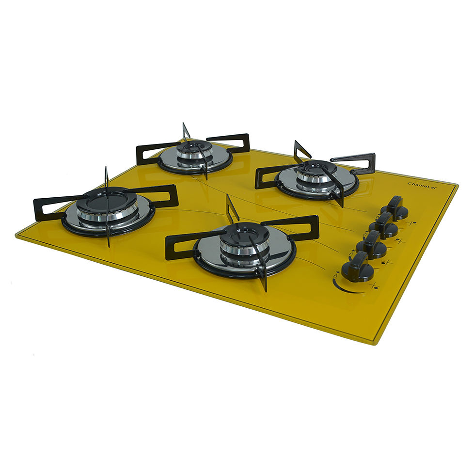 Miniatura: Fogão Cooktop PREMIUM 4 Bocas Ultra Chama - Amarelo