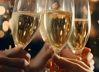 Des verres de champagne qui représente un style de vin ici effervescent.