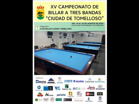 XV Torneo de Billar a Tres Bandas “Ciudad de Tomelloso”: Emoción, tradición y precisión en la sala de billar del Casino de Tomelloso