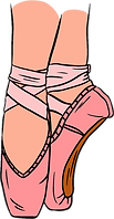 pointe shoes hand drawn