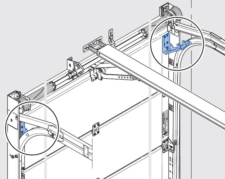 Miniaturbild: Set Torbelüftung (Klapprollenhalter) für Deckensektionaltore Hörmann