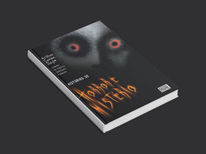 Capa do livro Histórias de Horror e Mistério de Arthur Conan Doyle, edição da Editora Pé da Letra, com arte sombria e olhos vermelhos em destaque.