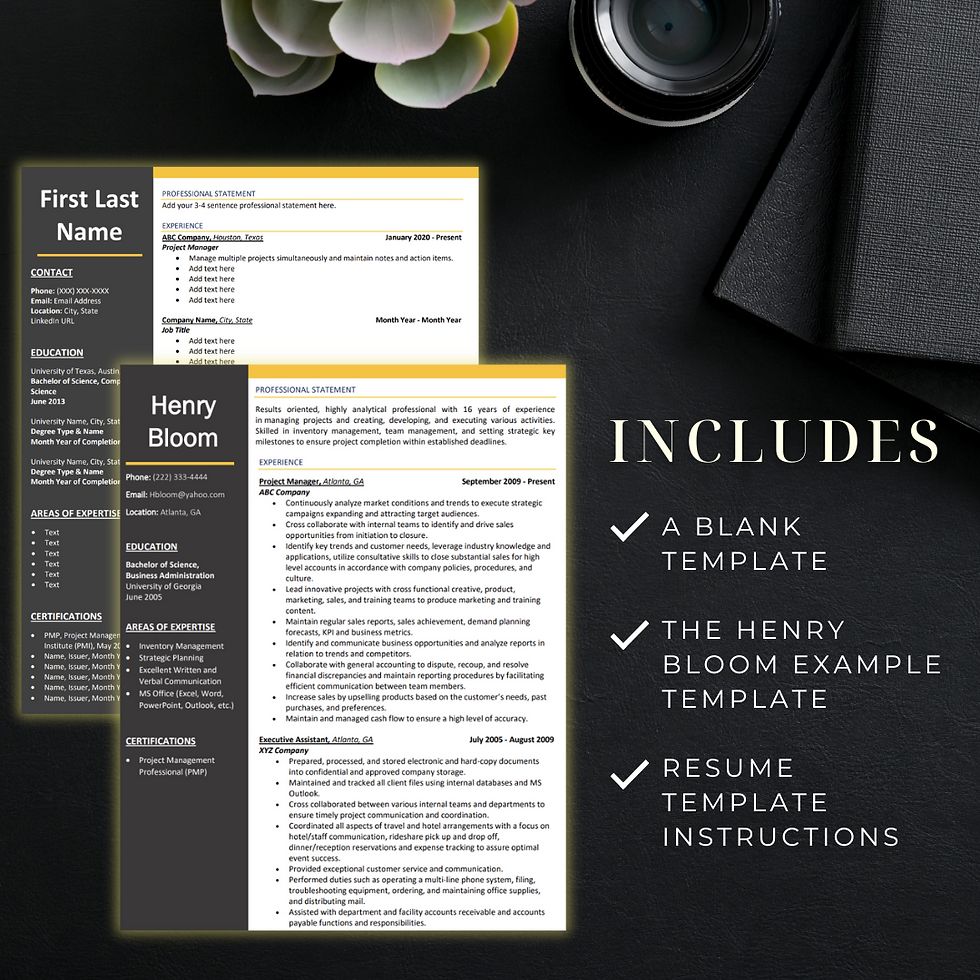 Thumbnail: Resume Template: Option B