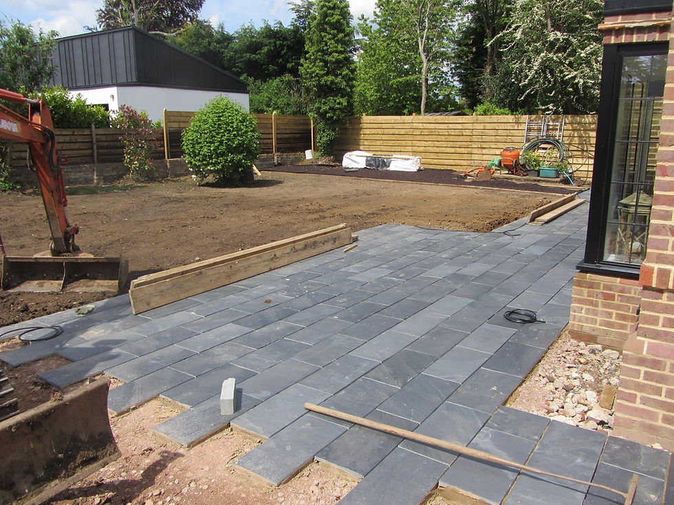 Patio Laying in a Garden