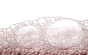 Zoomed in photo of foam bubbles