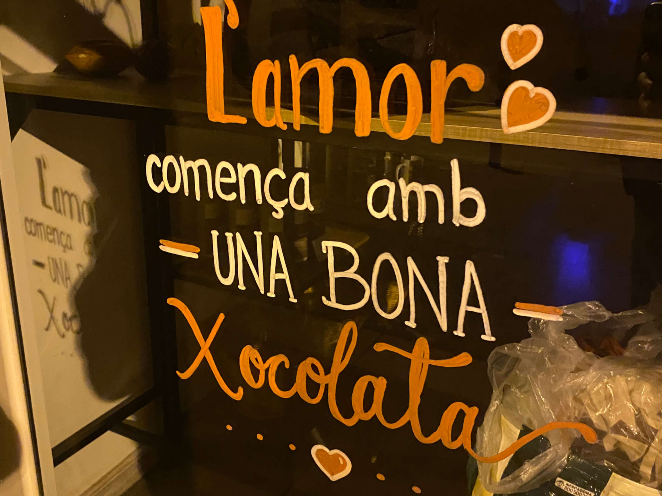 Lettering de chocolate