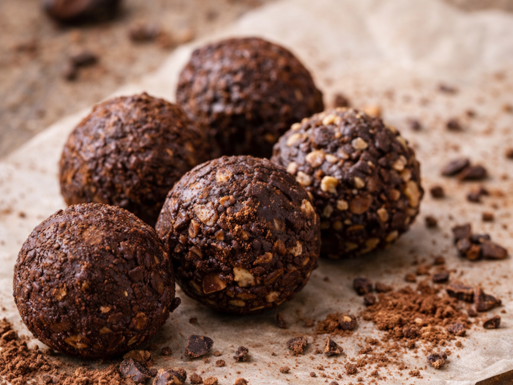 Powerballs con cacao sin azúcar 