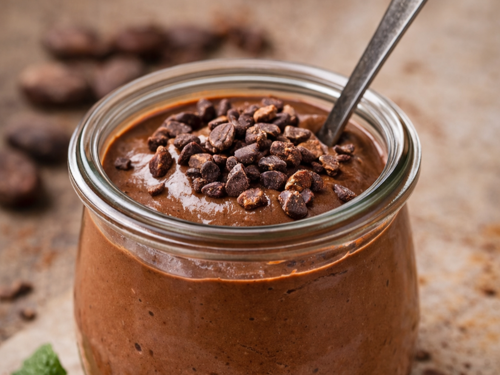 mousse de cacao sin azúcar 
