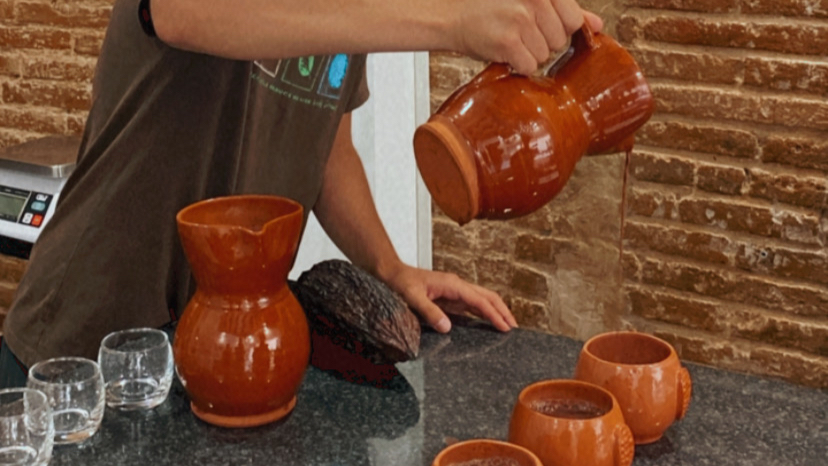 Bebida. base de cacao