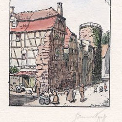 Eberbach- Stadtmauer am Rosenturm (1944)
