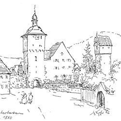 Eberbach - Untertorturm um 1880 (1976)
