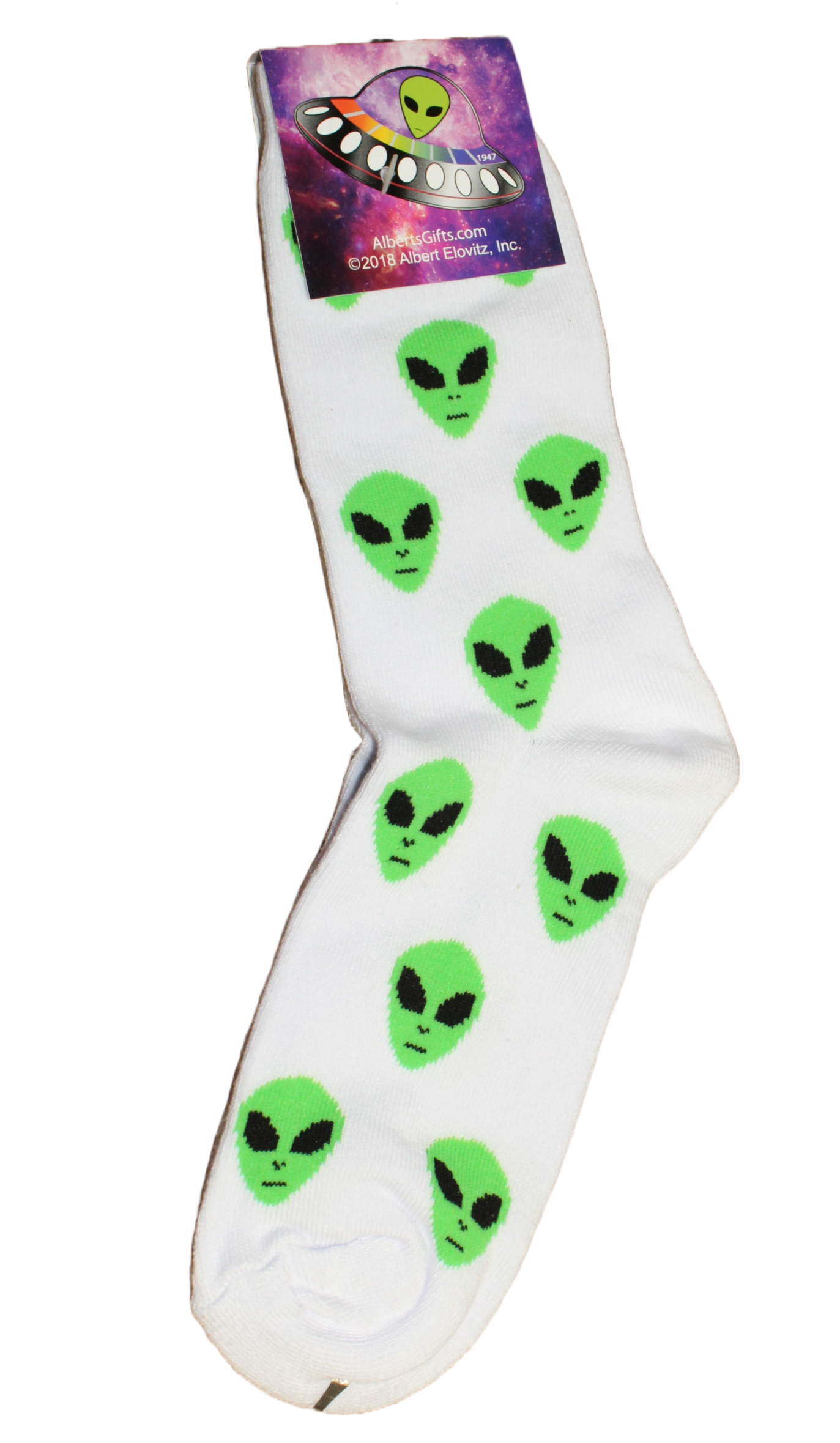 White Green Head Socks