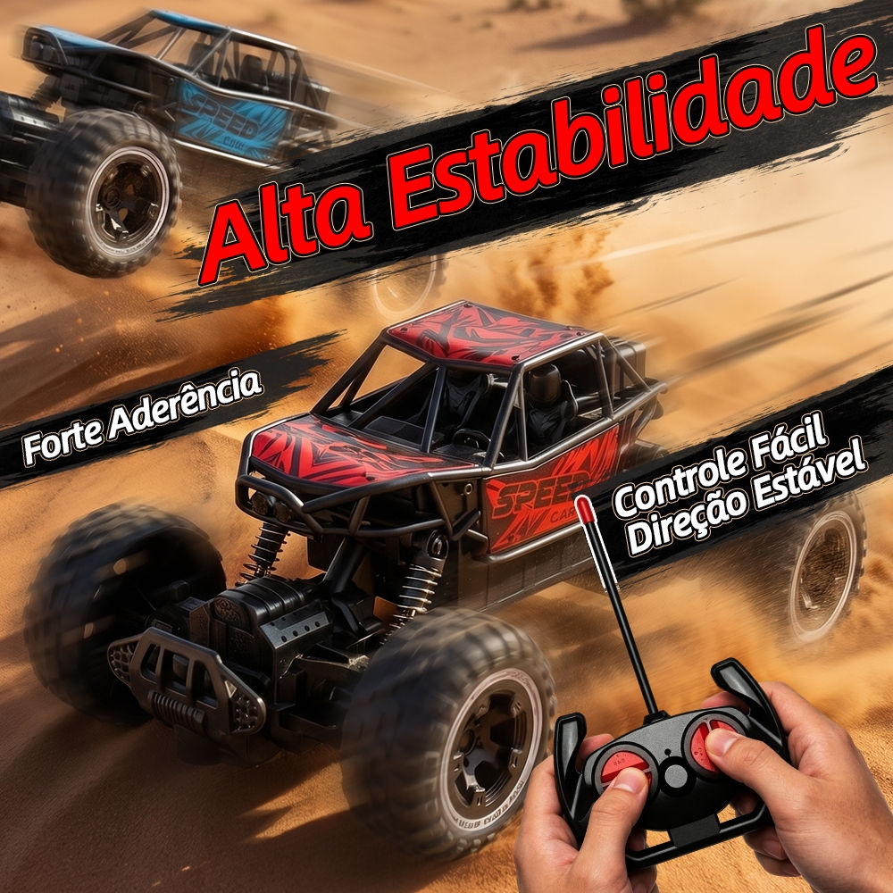 Carrinho Monster Truck Off Road RC 4x4 Brinquedo Radical Recarregável