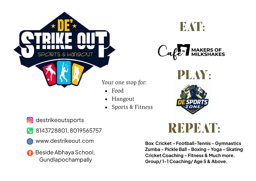 One Stop for Food Hangout Sports & Fitness
