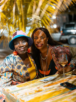 Friend and Owner enjoying a glass of Rosè.