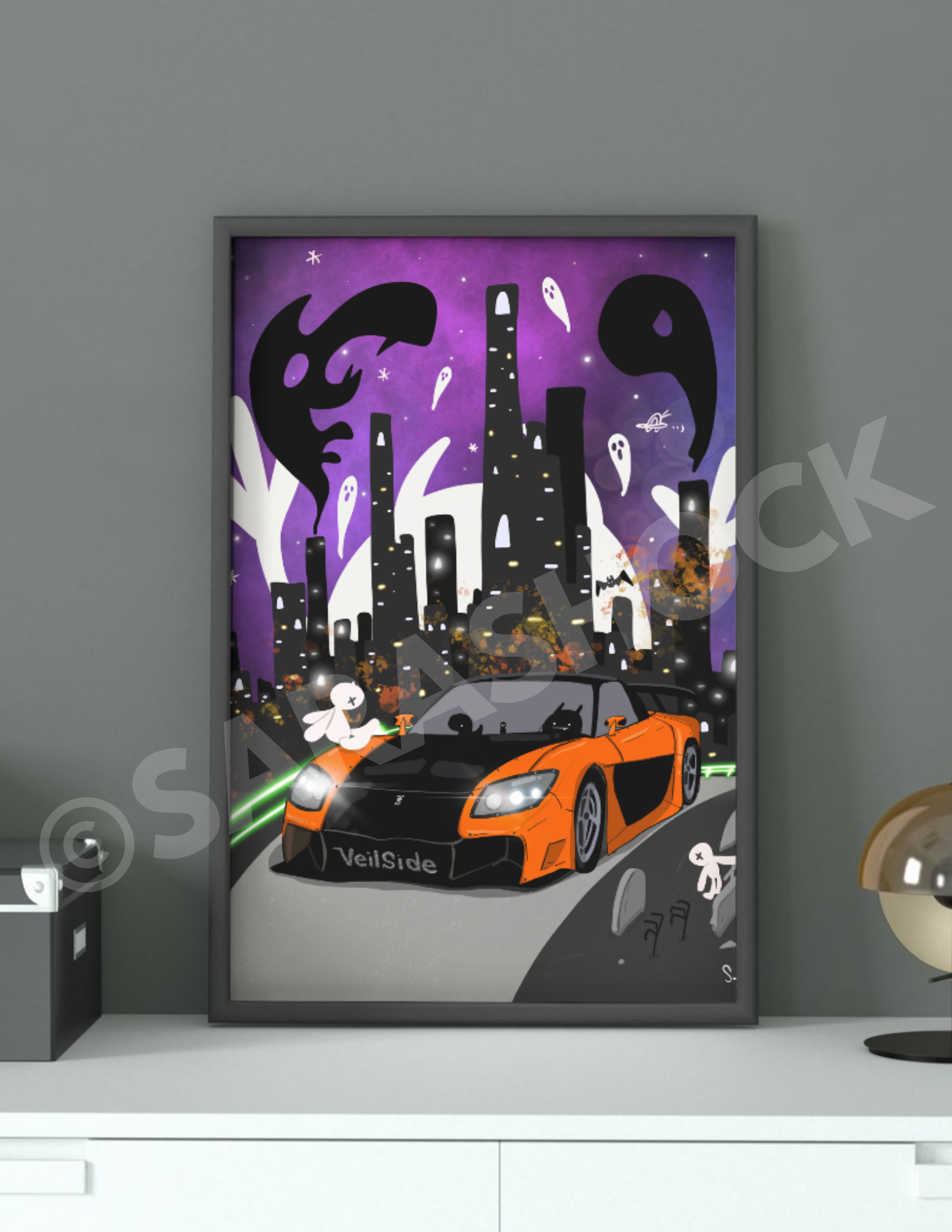 Vehicle Art Print | 11x14 FnF Veilside FD RX7 Wall Art