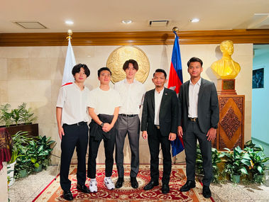 Received Japanese NPO who help Cambodia through Football