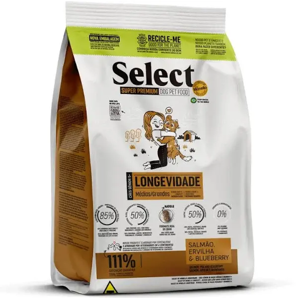 Select Longevidade Para Raças Médias e Grandes 2 kg e 15 kg