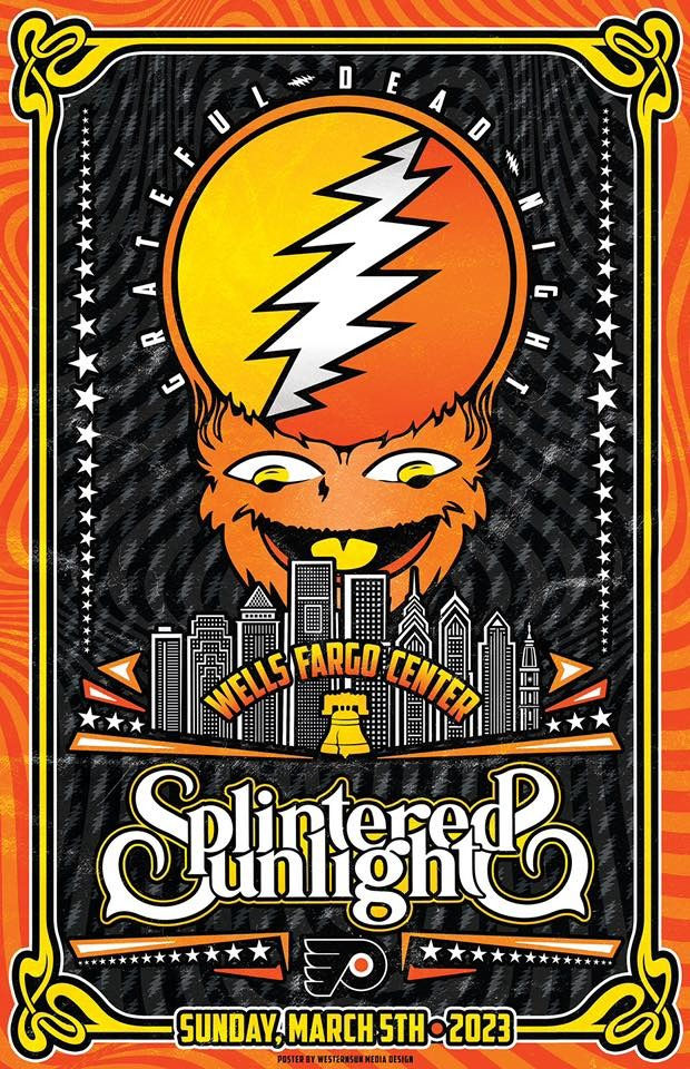 Splintered Sunlight Philadelphia Flyers Grateful Dead Night Promotional Poster