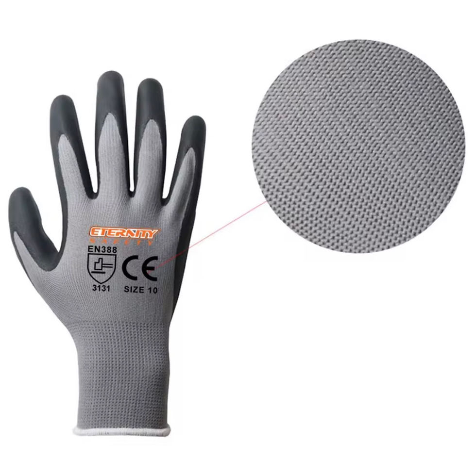 Miniatyrbild: MaxiTough 13G Nitrile Foam Work Gloves – Oil Resistant Safety Gloves for Constru