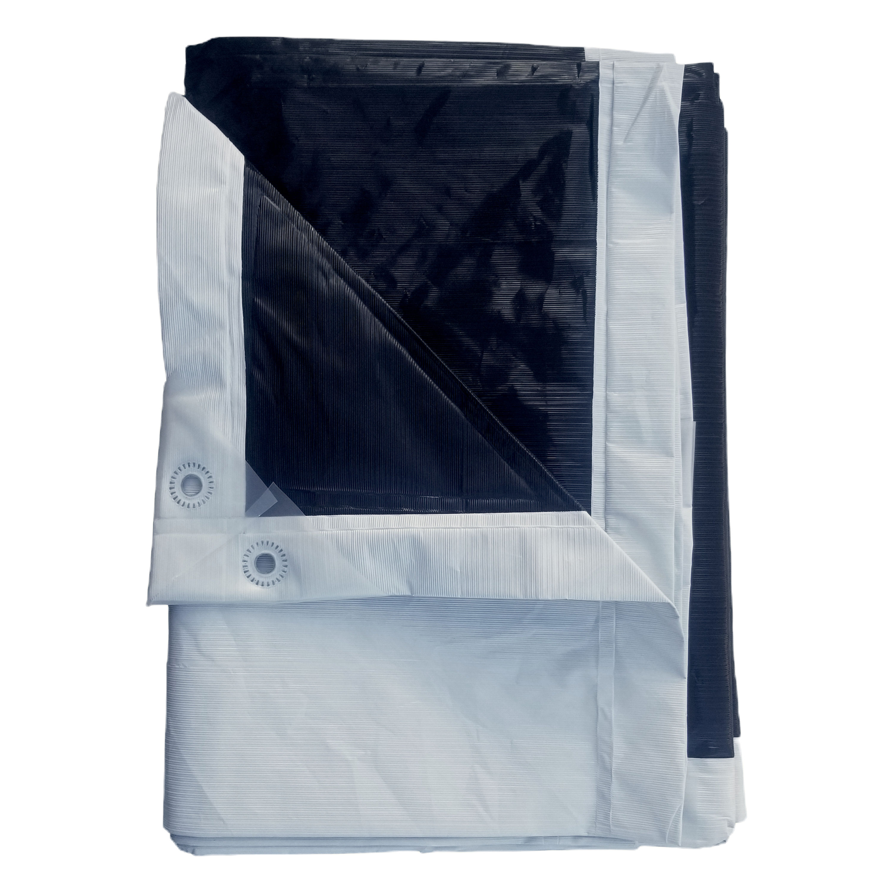 White & Black Reversible Multilayer Cross Laminate Hay Cover