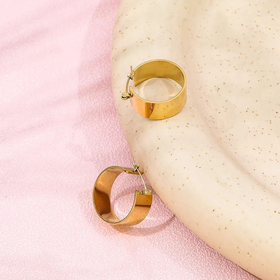 Classic Flat Circular Design Earrings