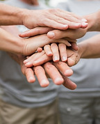 Stack of hands