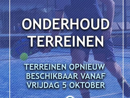 ONDERHOUD PADDEL-TERREINEN !