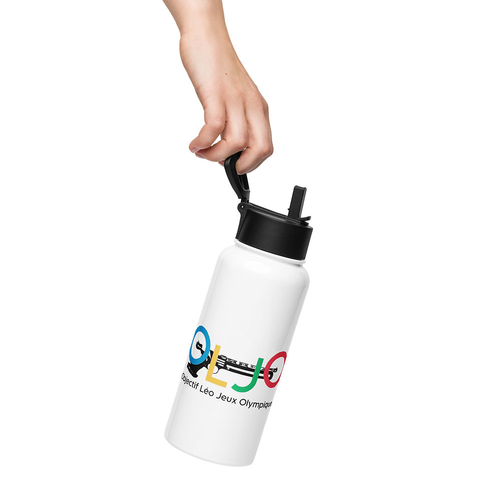 Miniature : Gourde acier inoxydable avec paille OLJO