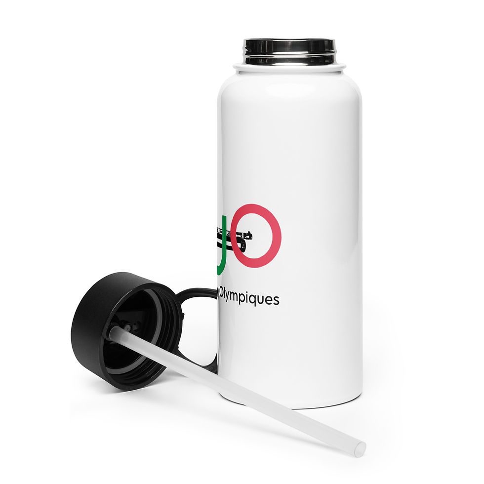 Miniature : Gourde acier inoxydable avec paille OLJO