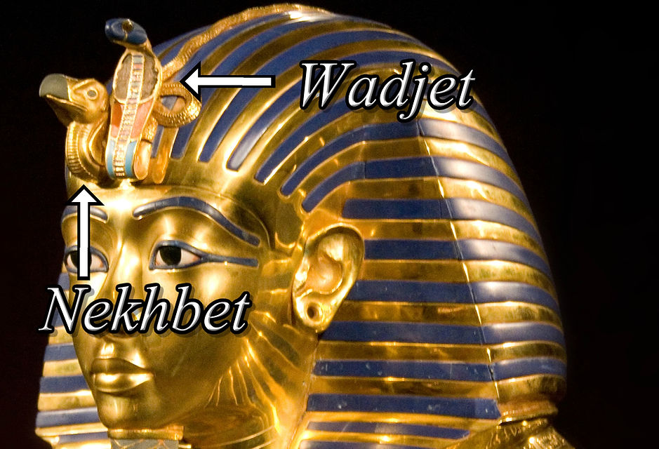 Wadjet on Death Mask Tut Ankh Amun 4x6.j