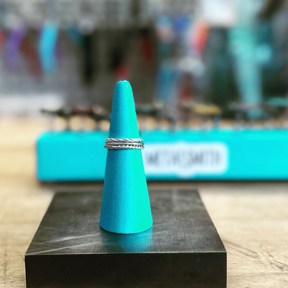 Thumbnail: MTO Sterling Silver All Twisted Up Stacker Set